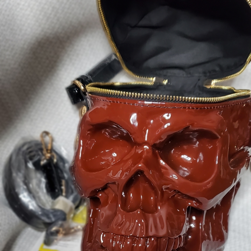 Glossy Skull Crossbody Bag